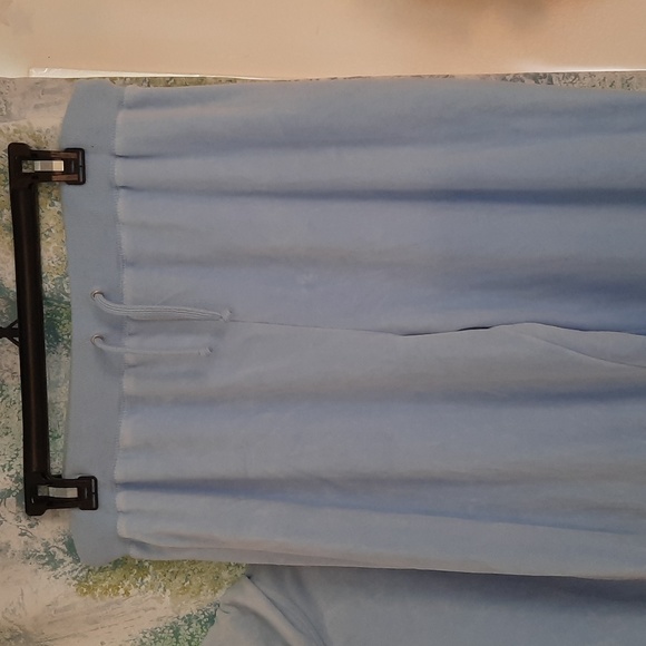 Cherokee light blue velour jumpsuit med top and petite large pants - Picture 6 of 6